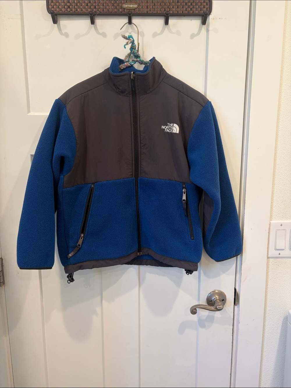 The North Face Blue and Gray Kids' Fleece Jacket